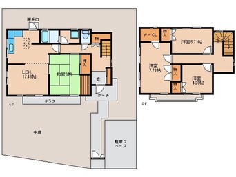 間取図 近鉄難波線・奈良線/近鉄奈良駅 バス11分佐保台東口下車:停歩2分 1階 築41年