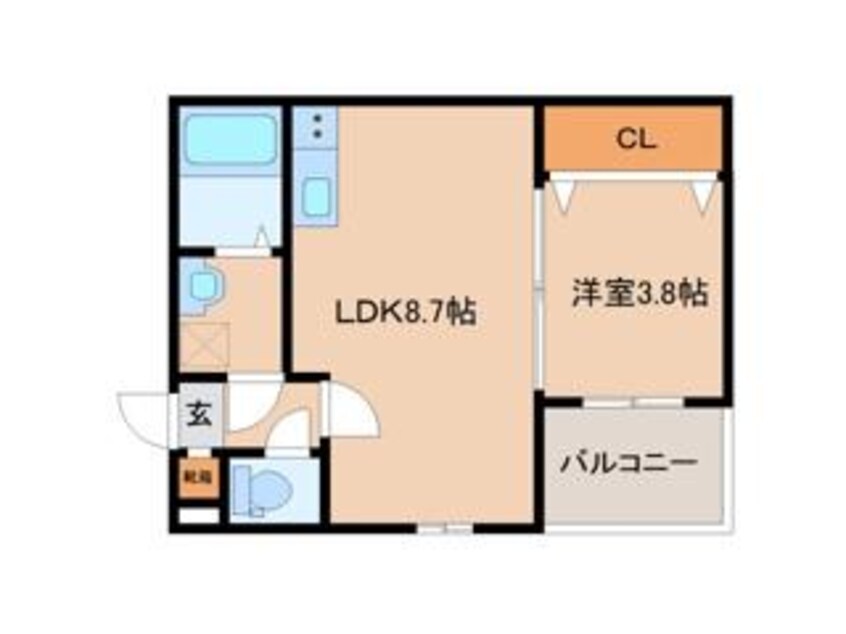 間取図 大和路線・関西本線/奈良駅 徒歩12分 2階 1年未満