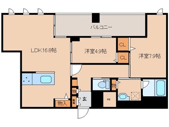 間取図 大和路線・関西本線/奈良駅 徒歩4分 7階 1年未満