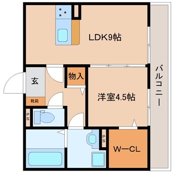 間取図 大和路線・関西本線/奈良駅 バス13分永井町下車:停歩5分 2階 1年未満