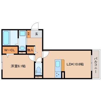 間取図 大和路線・関西本線/奈良駅 バス13分永井町下車:停歩5分 2階 1年未満