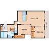 近鉄京都線/近鉄奈良駅 徒歩6分 3階 1年未満 2LDKの間取り