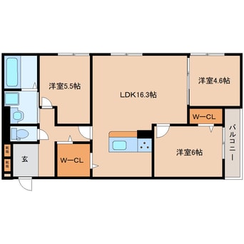 間取図 奈良線/奈良駅 徒歩9分 2階 1年未満