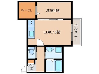 間取図 近鉄難波線・奈良線/近鉄奈良駅 徒歩20分 3階 1年未満