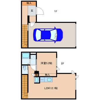 間取図 近鉄難波線・奈良線/新大宮駅 徒歩20分 1-2階 1年未満
