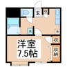 レインボーハイツ 1Kの間取り