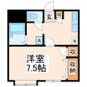 レインボーハイツ 1Kの間取り