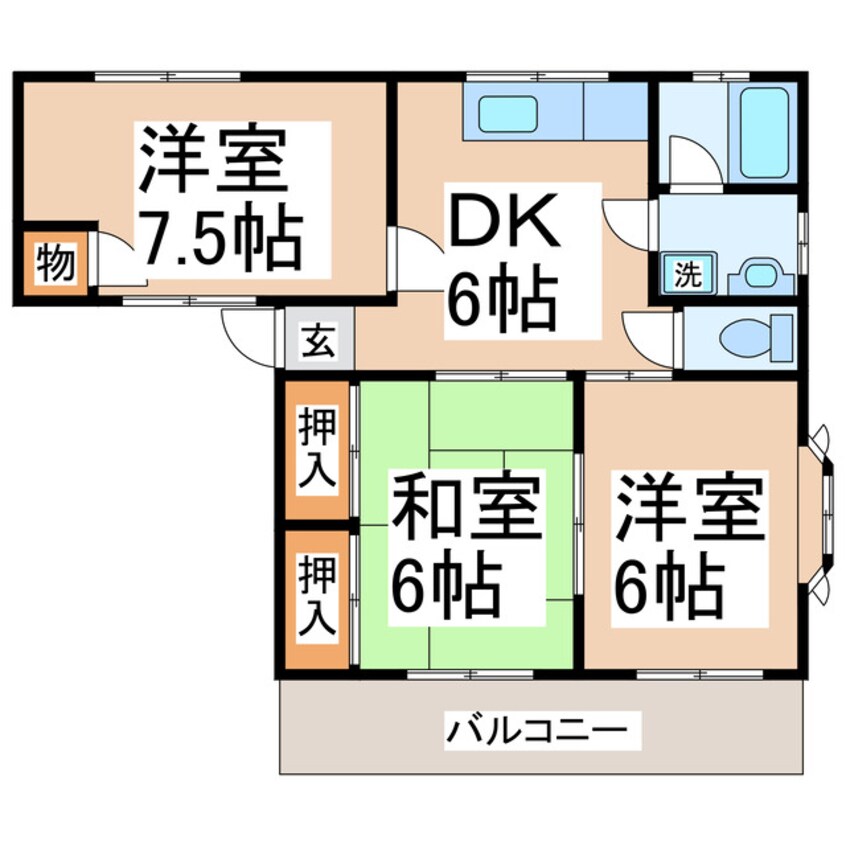 間取図 セントラルハイツアキモト