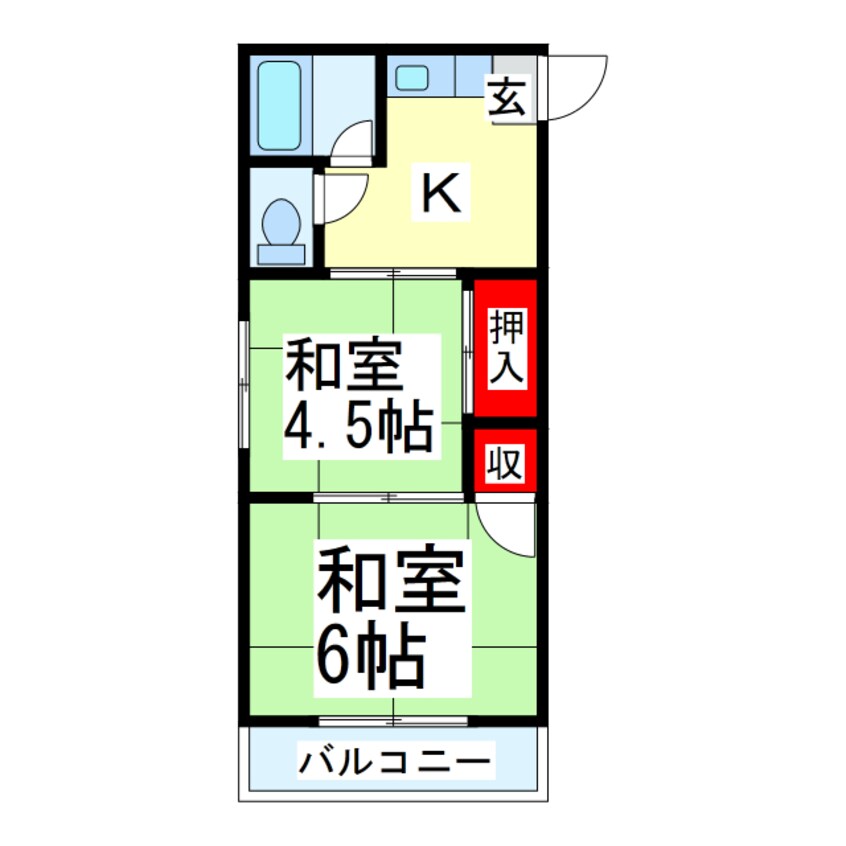 間取図 リバーサイドハイツ(坪井)