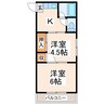 リバーサイドハイツ(坪井) 2Kの間取り