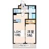 O-heドリュー熊本駅前 1LDKの間取り