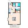 ソレイユハイツⅡ 1Kの間取り