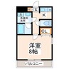 ジュネス黒髪 1Kの間取り