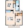 トウォートレーフィーラ 2LDKの間取り