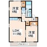トウォートレーフィーラ 2LDKの間取り