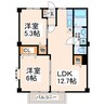 パールグリーン笹原 2LDKの間取り
