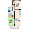 アムールビブレ 2LDKの間取り