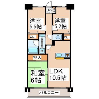 間取図 ライオンズマンション坪井川遊水公園