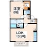 リバティコート 1LDKの間取り