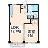 ミラージハイツＡ・Ｂ 1LDKの間取り