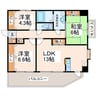 ニューガイアリルーム新大江No,69 3LDKの間取り