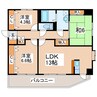 ニューガイアリルーム新大江No,69 3LDKの間取り