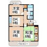 ラフィーネハイツコガ 3DKの間取り