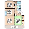 ラフィーネハイツコガ 3DKの間取り