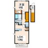 パインヒルズ 1LDKの間取り
