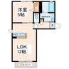 サンリッチ 1LDKの間取り