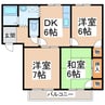 エインシェントヒルⅢ 3DKの間取り