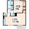 オークスドュール・ウルゲ 1LDKの間取り