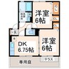 オークスドュール・ウルゲ 2DKの間取り