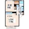 グッドラック高平 1LDKの間取り