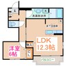 プラシードＡ 1LDKの間取り