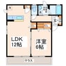 エントピア四方寄 1LDKの間取り