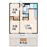 シャトー・ヴェレゾンⅡ 2LDKの間取り