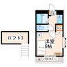 KUROKAMIⅡレジデンス 1Kの間取り