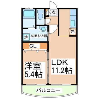 間取図 熊本電気鉄道藤崎線/八景水谷駅 徒歩4分 2階 築19年