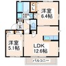 フォルトゥーナ 2LDKの間取り