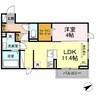 セレニータ.クワトロ 1LDKの間取り