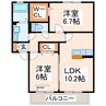 パークハイムABC 2LDKの間取り