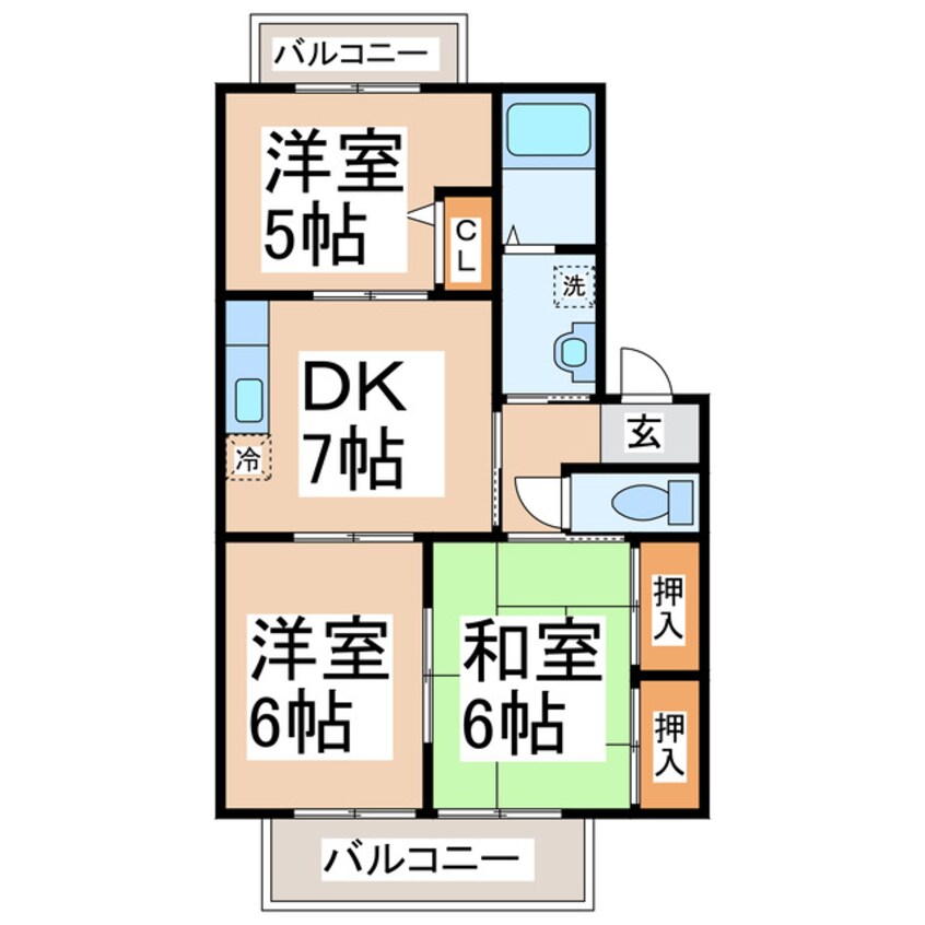 間取図 ディアス徳王　壱番館・弐番館