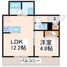 シャーメゾンprost 1LDKの間取り