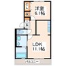 コンフォール 1LDKの間取り