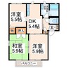 サクラージュ 3DKの間取り