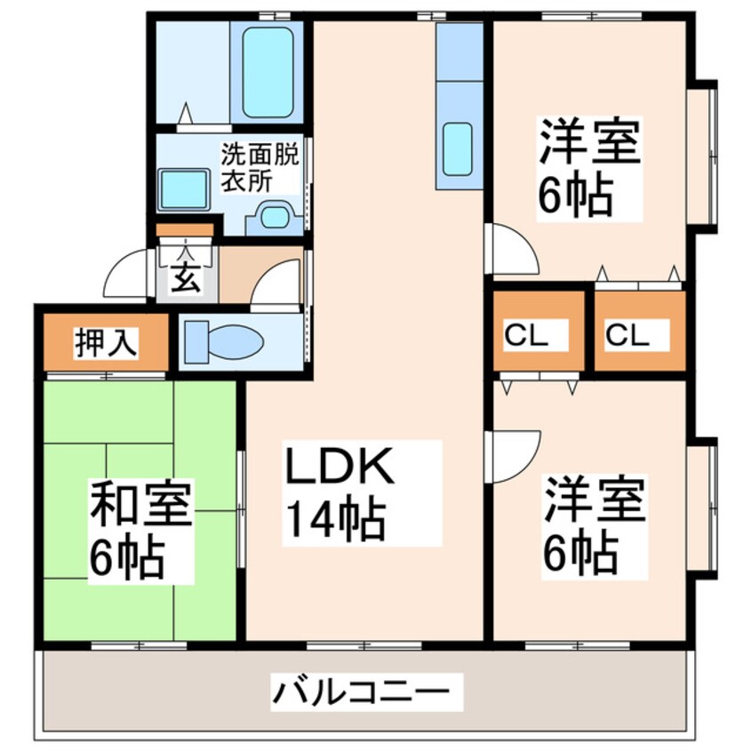 間取図 花の木二番館