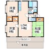 花の木二番館 3LDKの間取り