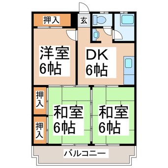 間取図 サンシャイン高平