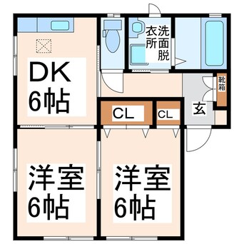 間取図 メゾンドカイロウＣ、Ｄ